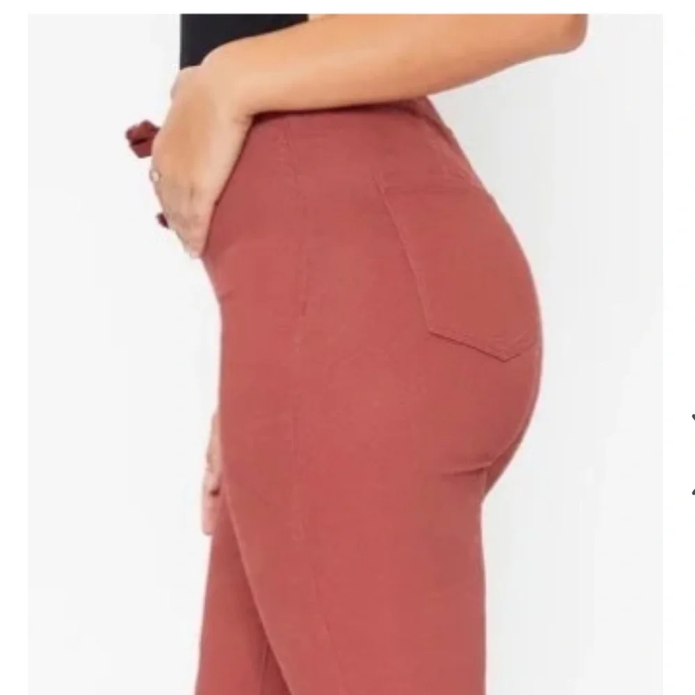 08 Boho  Flare High-Rise Pull-on Stretch Rust - Picture 4 of 4